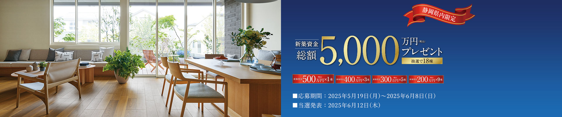 新築資金5000万円プレゼント